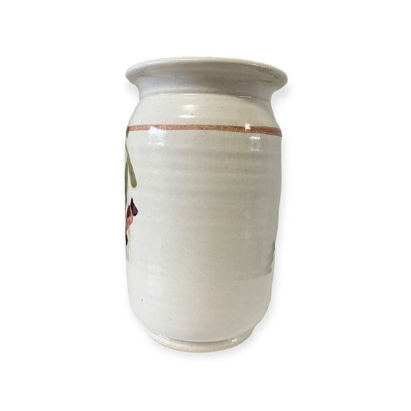 Studio Art Stoneware Hand-Painted Ceramic Pottery Vase 7" Tall - Picture 3 of 7